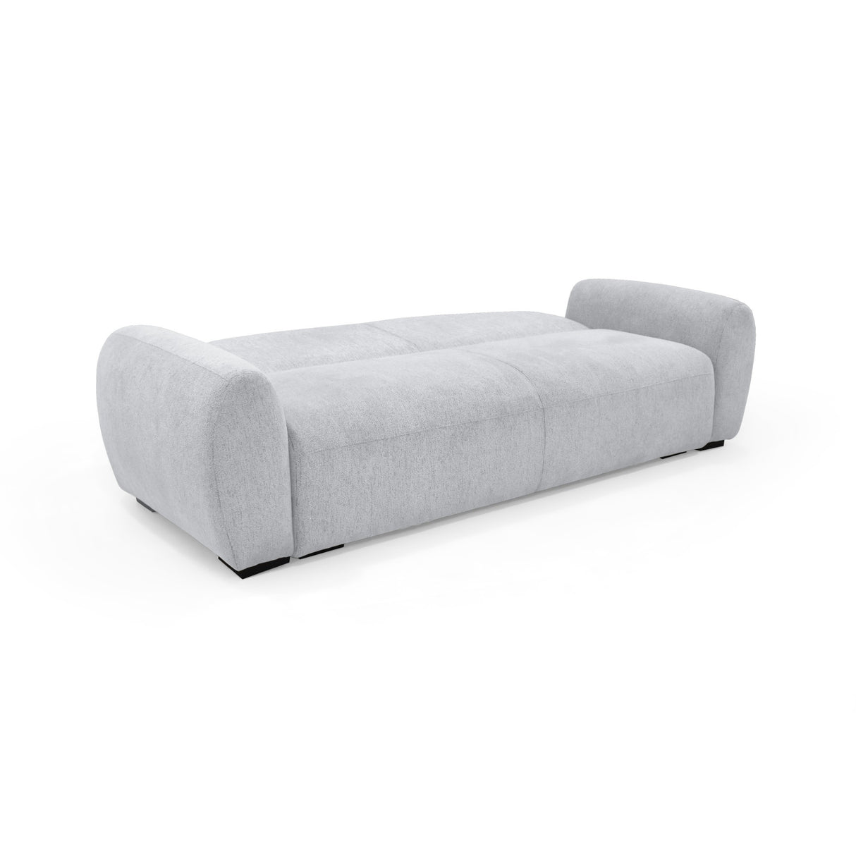 Sofacama Auren Plata y Matiz Wengue 240x85cm de Tres Puestos Reclinable con Apoya Brazos