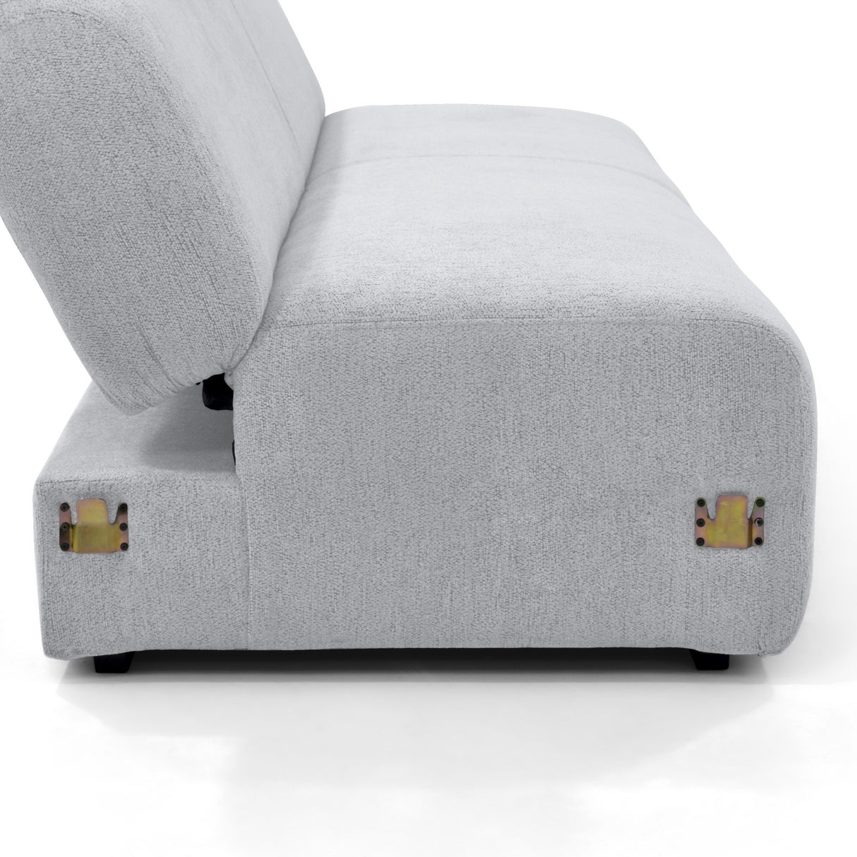 Sofacama Auren Plata y Matiz Wengue 240x85cm de Tres Puestos Reclinable con Apoya Brazos