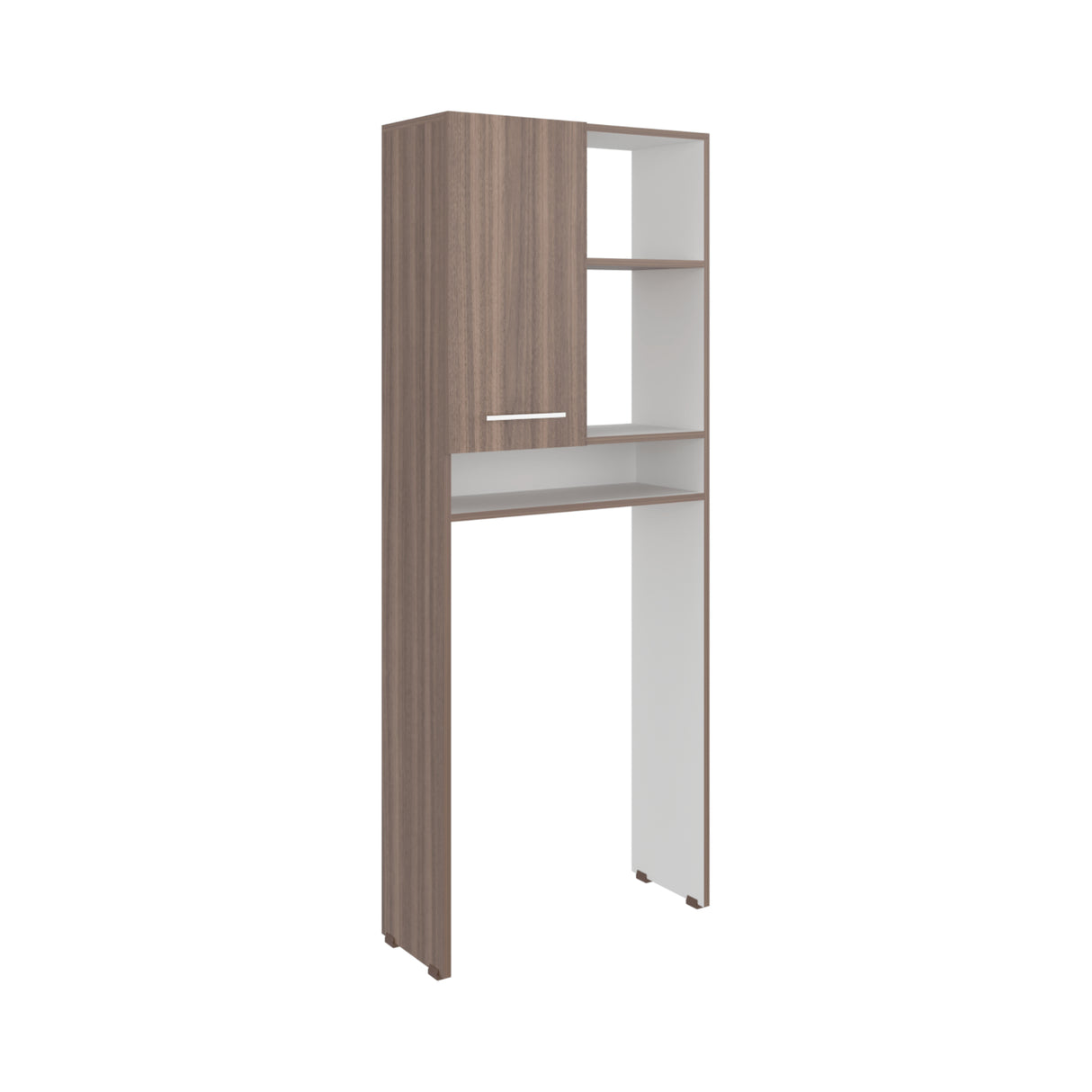 Optimizador de Baño Bath Avellana y Blanco 63.1x160.8cm con Un Cajón y un Entrepaño