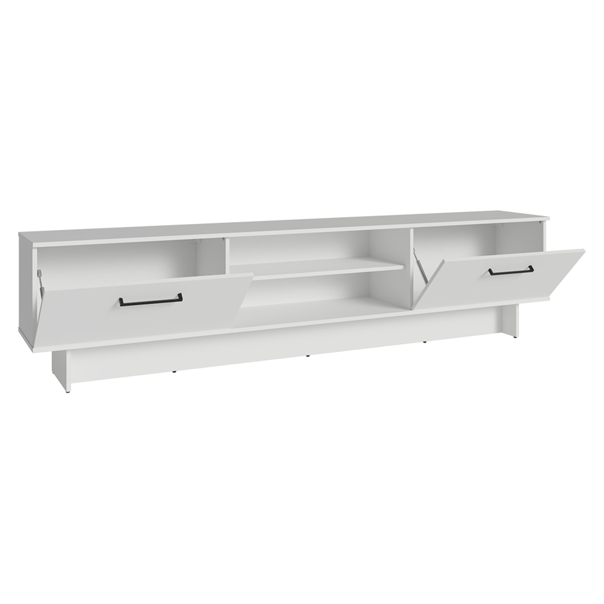 Rack de TV Agata Blanco 218x52cm para TV Hasta 80 Pulgadas con Cinco Cajones