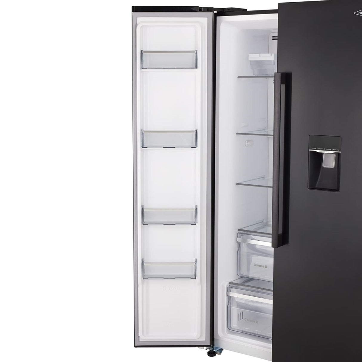 Nevecón Haceb Inverter Negro 91x177cm No Frost de 529 Litros con Dispensador de Agua y con Pantalla Digital