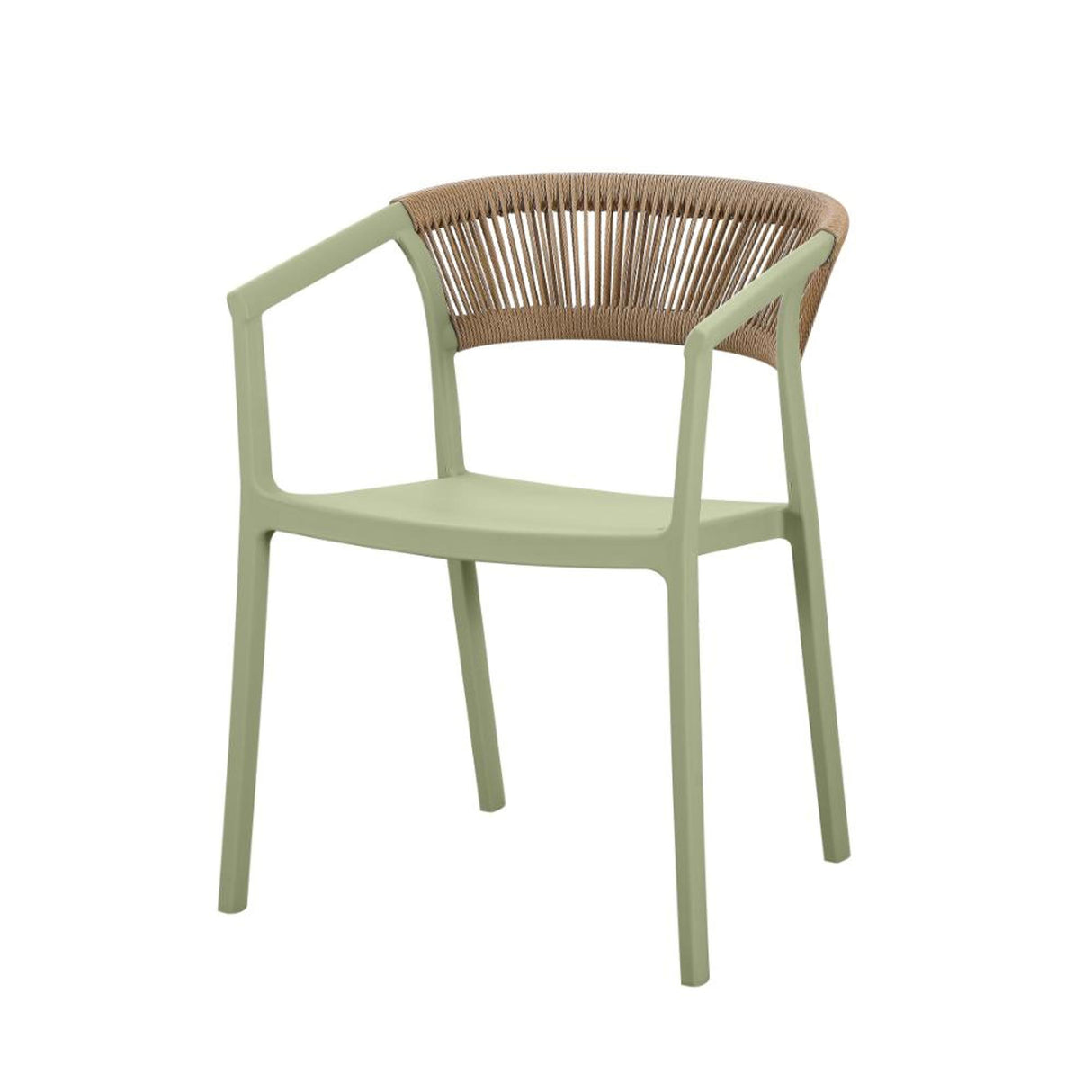 Silla para Exteriores Bali Verde 53x75.5cm Apilable con Apoya Brazos y con Espaldar