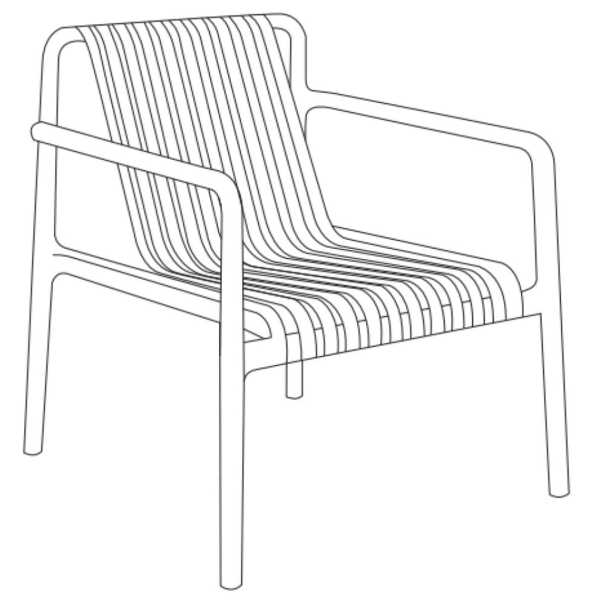 Silla para Exteriores Parma Negro 66.5x76cm Apilable con Apoya Brazos y con Espaldar