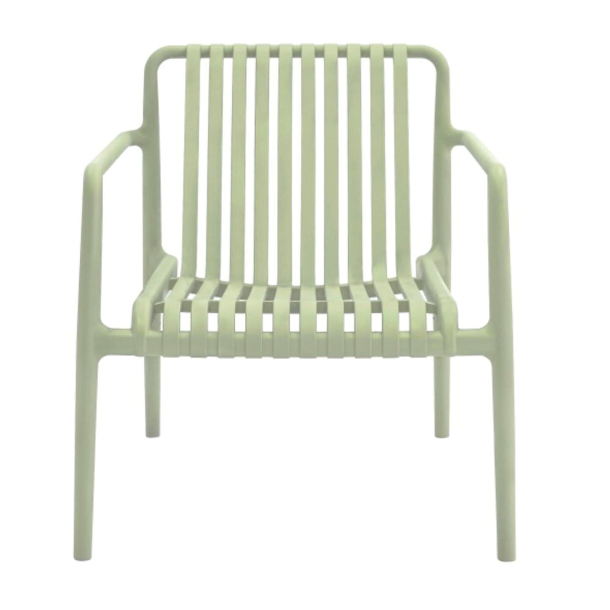 Silla para Exteriores Parma Verde 66.5x76cm Apilable con Apoya Brazos y con Espaldar