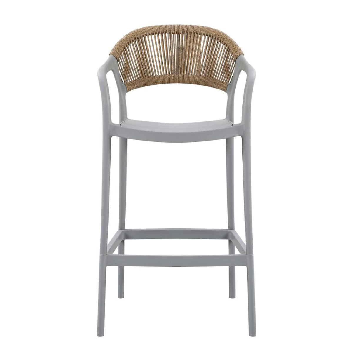 Silla Bar para Exteriores Bali Gris 56x109cm con Apoya Brazos y con Espaldar