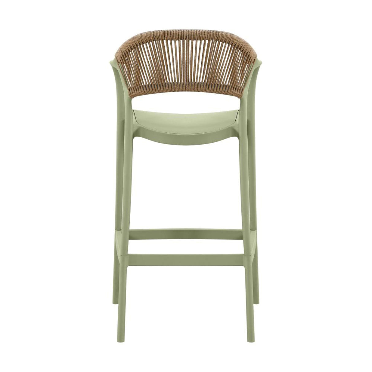 Silla Bar para Exteriores Bali Verde 56x109cm con Apoya Brazos y con Espaldar