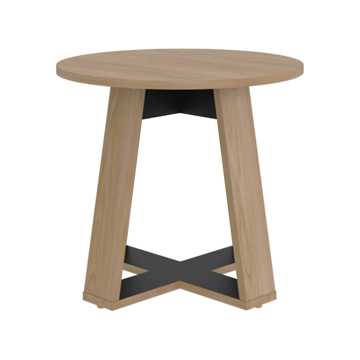 Mesa Auxiliar Dallas Fresno Europeo y Wengue 47.9x42.5cm Circular con Patas
