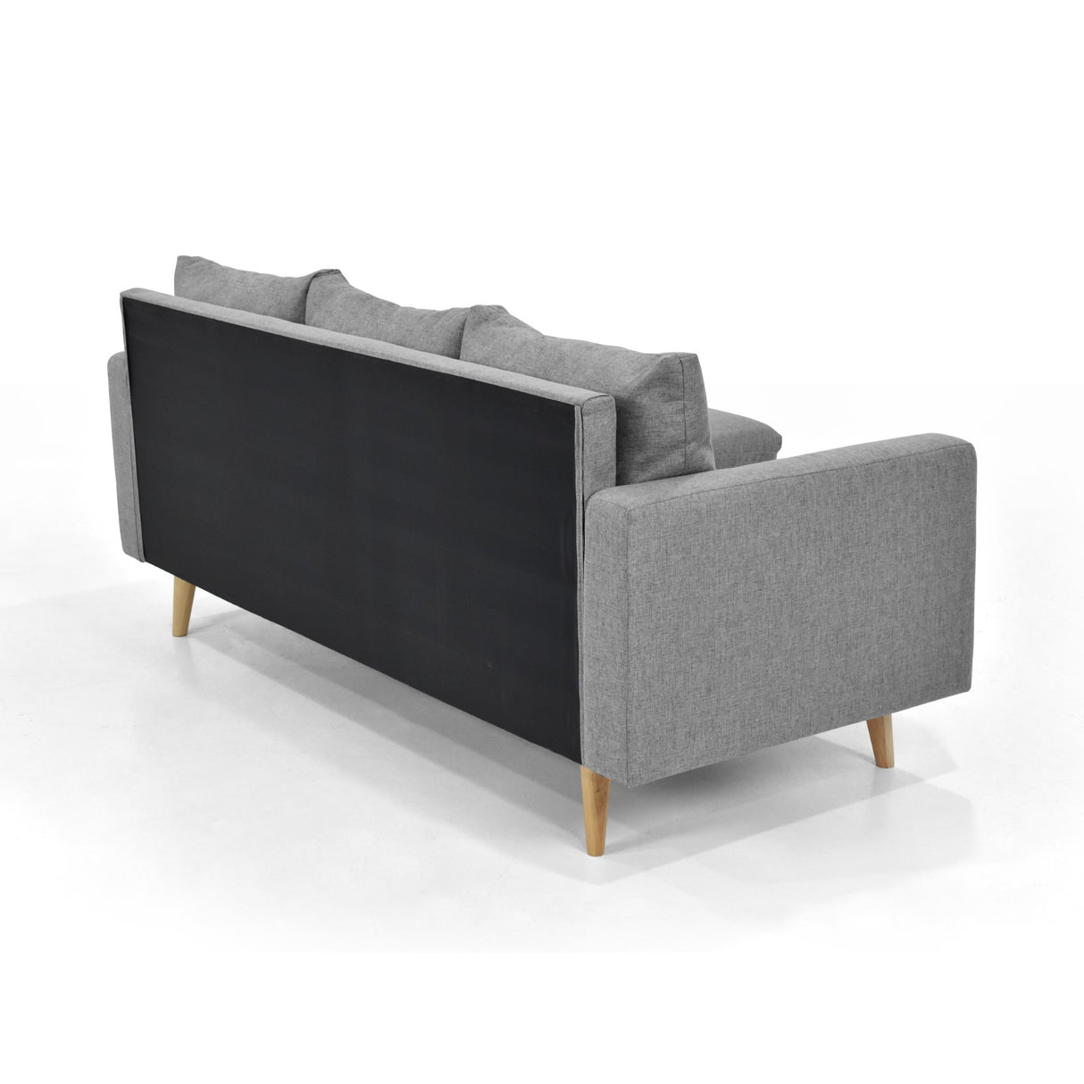 Sofá Barbados Gris Duster y Matiz Natural 190x85cm de Tres Puestos sin Apoya Brazos