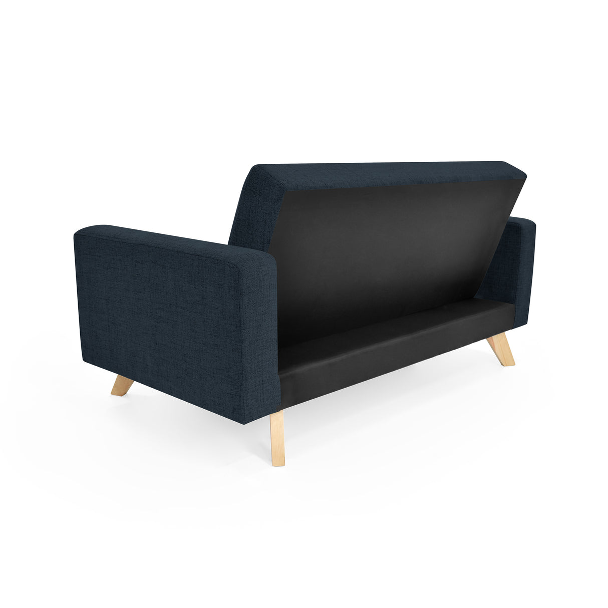 Sofá Baru Plomo Eureka y Matiz Natural 150x82cm de Dos Puestos sin Apoya Brazos