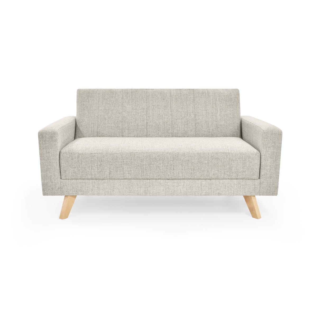 Sofá Baru Taupe Dicosta y Matiz Natural 150x82cm de Dos Puestos sin Apoya Brazos