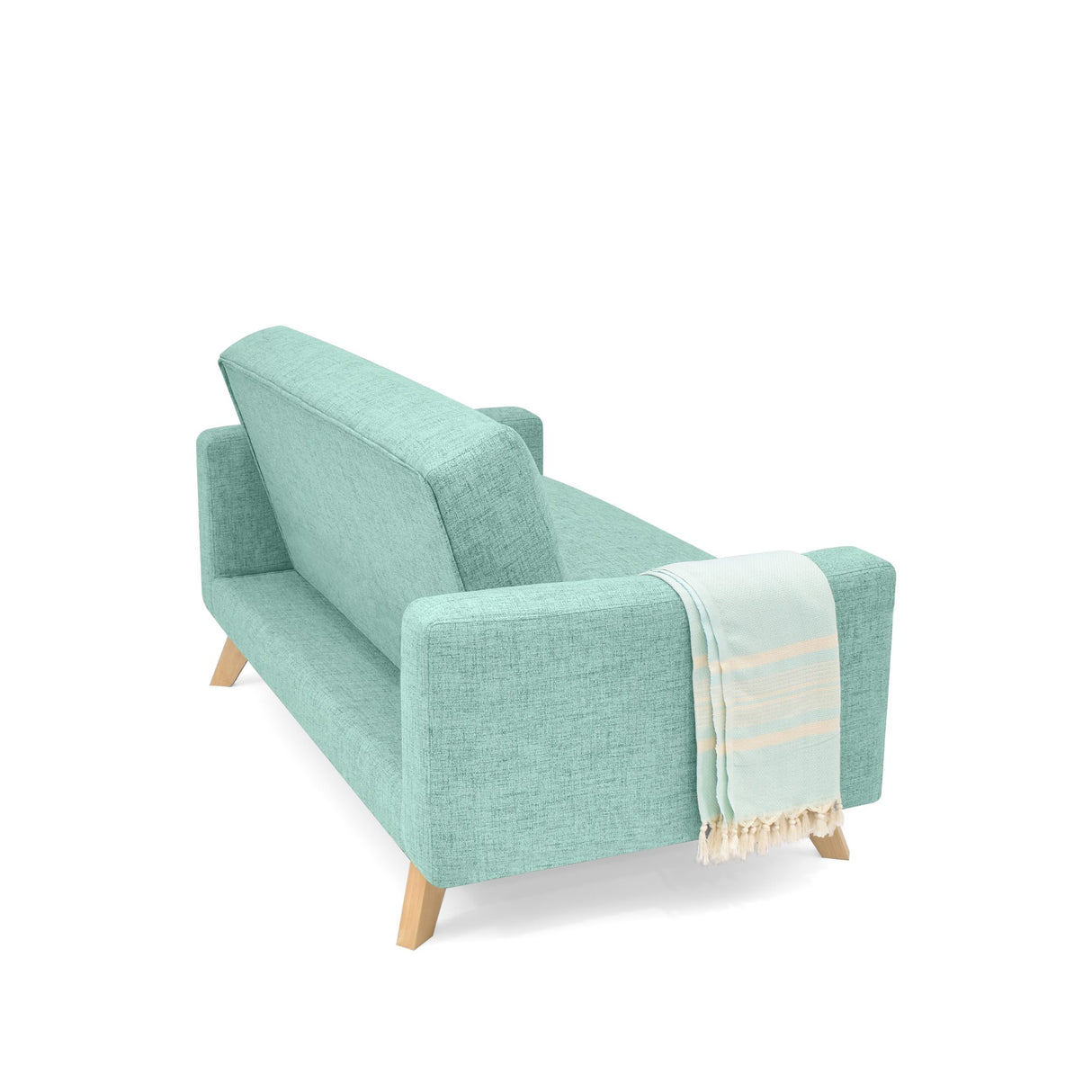 Sofá Barza Aqua Dicosta y Matiz Natural 150x82cm de Dos Puestos con Apoya Brazos