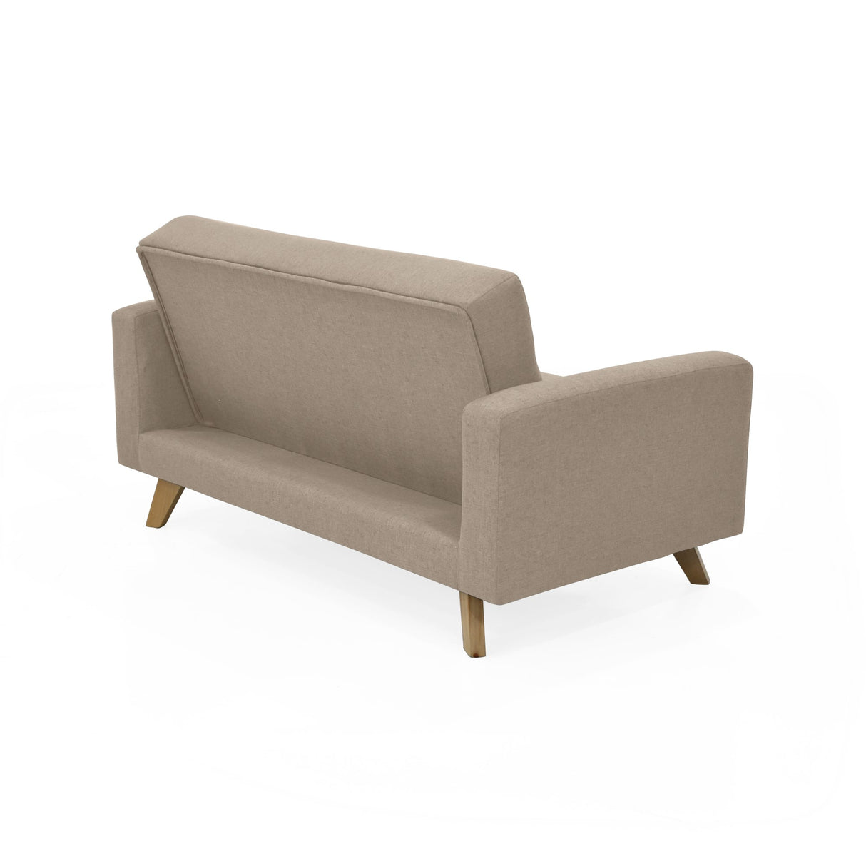 Sofá Barza Beige Duster y Matiz Natural 150x82cm de Dos Puestos con Apoya Brazos