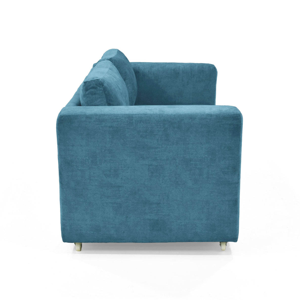 Sofá Cama Baxter Azul Sky 160x68cm de Tres Puestos con Apoya Brazos