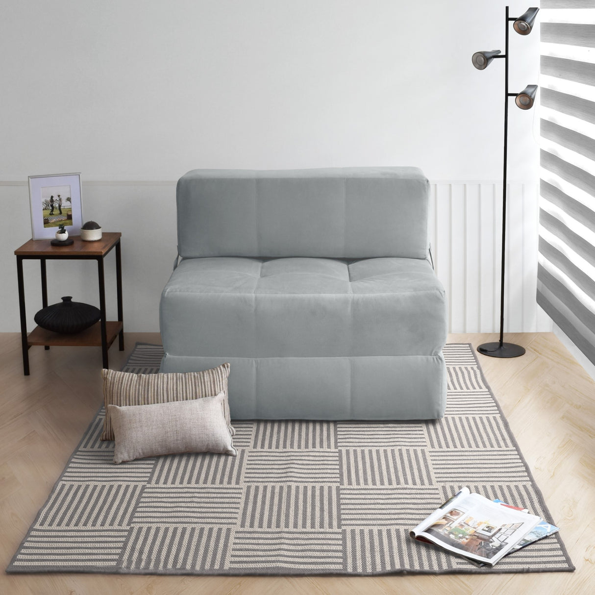 Sofá Cama Bosnia Plata Denver 102x78cm de Un Puesto sin Apoya Brazos