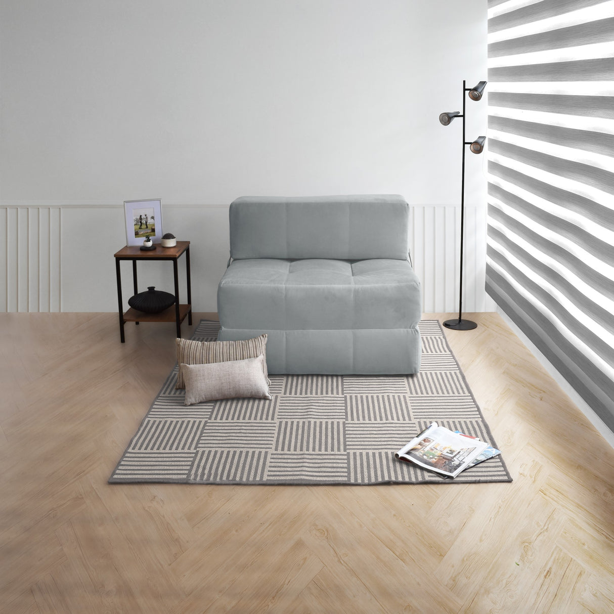 Sofá Cama Bosnia Plata Denver 102x78cm de Un Puesto sin Apoya Brazos