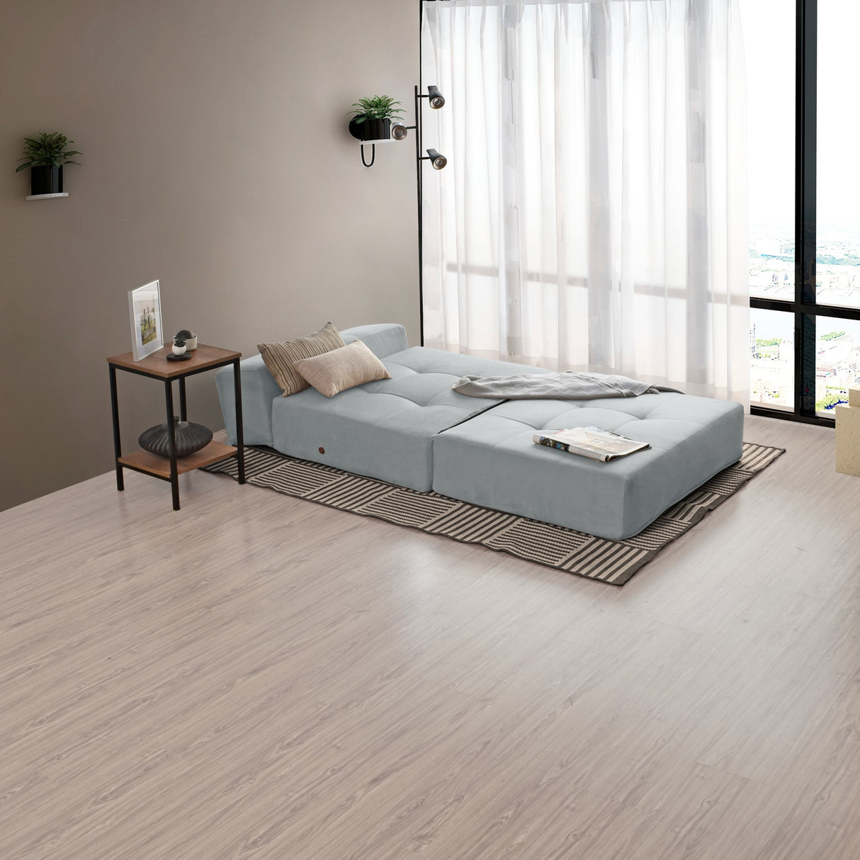 Sofá Cama Bosnia Plata Denver 102x78cm de Un Puesto sin Apoya Brazos