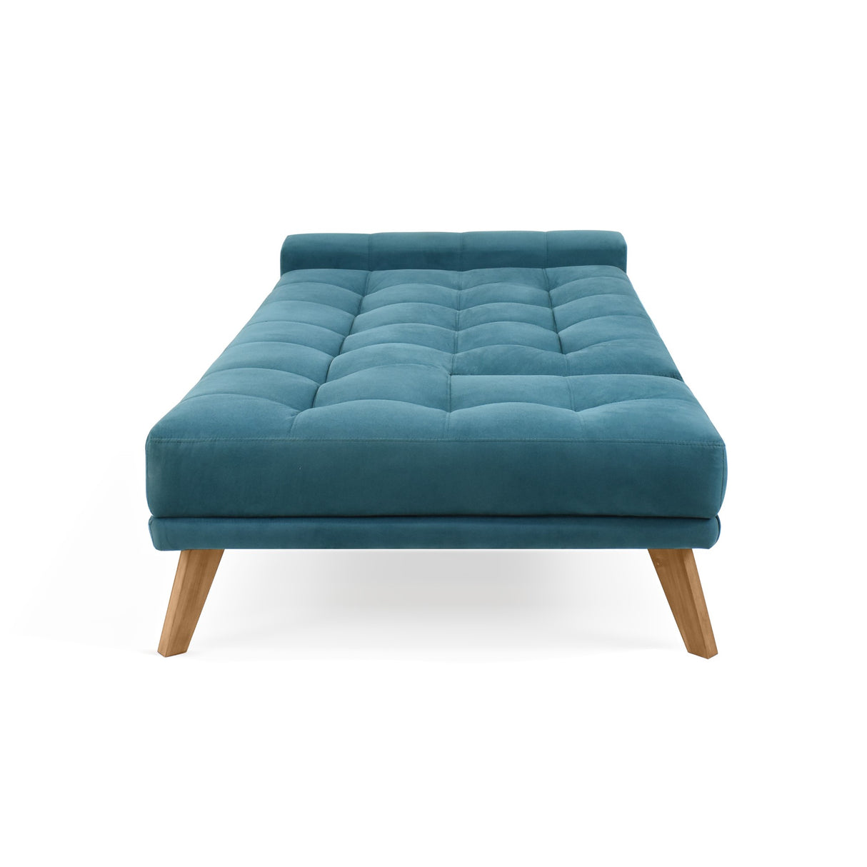 Sofá Cama Brunet Petróleo Denver y Matiz Caoba 198x84cm de Tres Puestos Reclinable sin Apoya Brazos