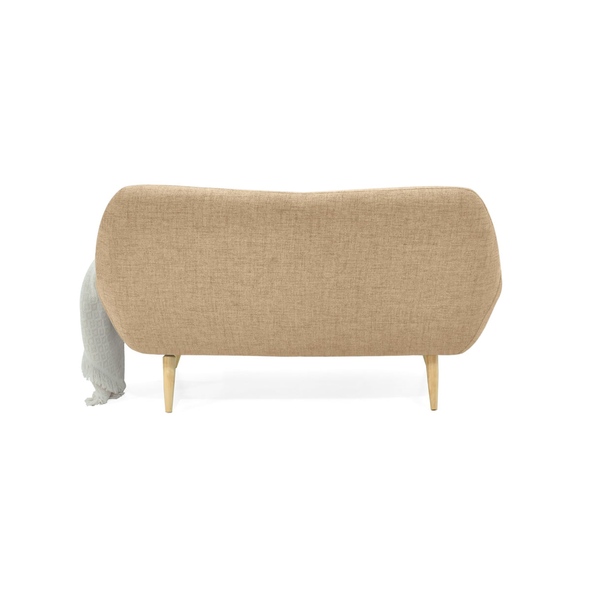 Sofá Cannes Beige Dicosta y Matiz Natural 136x85cm de Dos Puestos sin Apoya Brazos