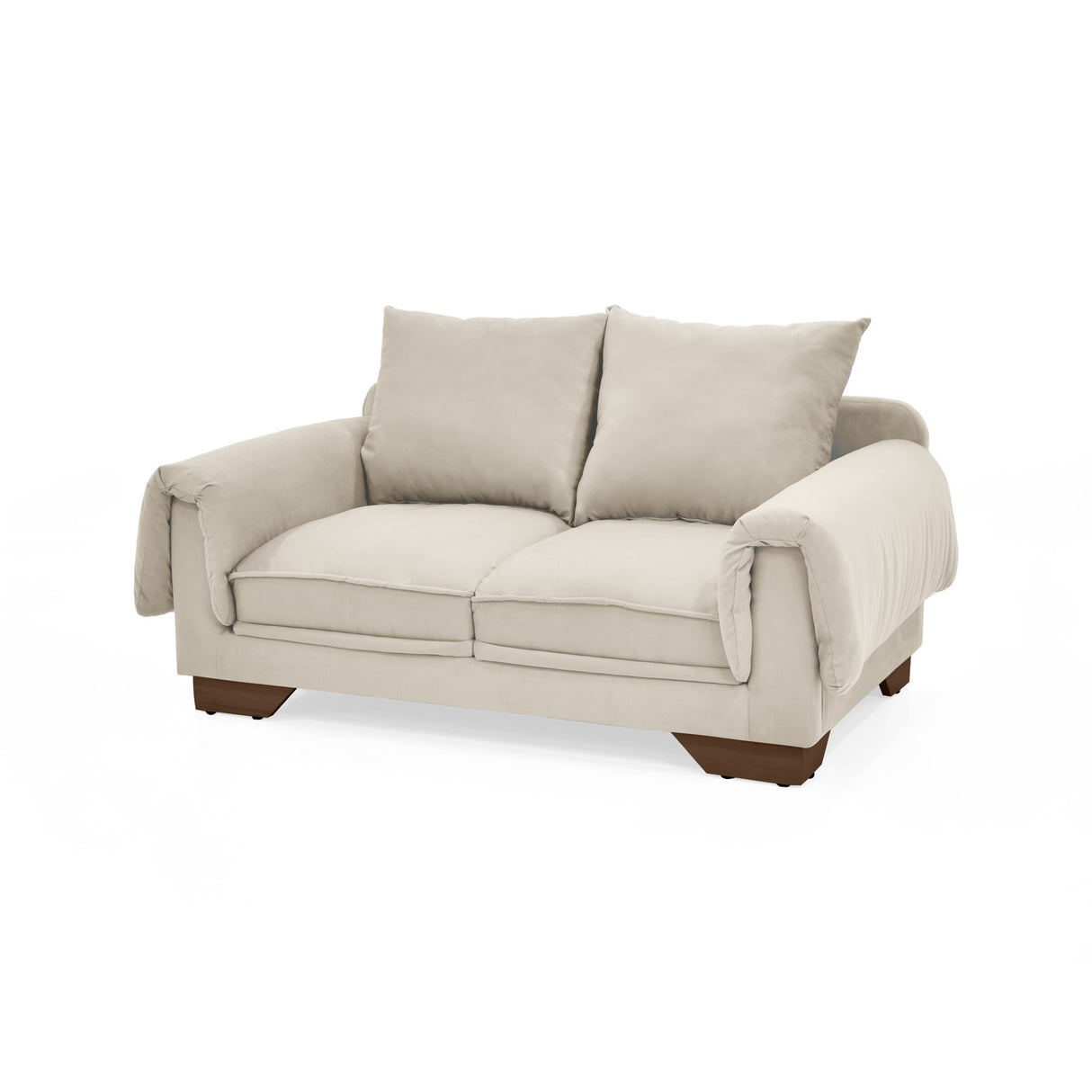 Sofá Daytona Taupe Denver y Matiz Caramelo 150x80cm de Dos Puestos sin Apoya Brazos