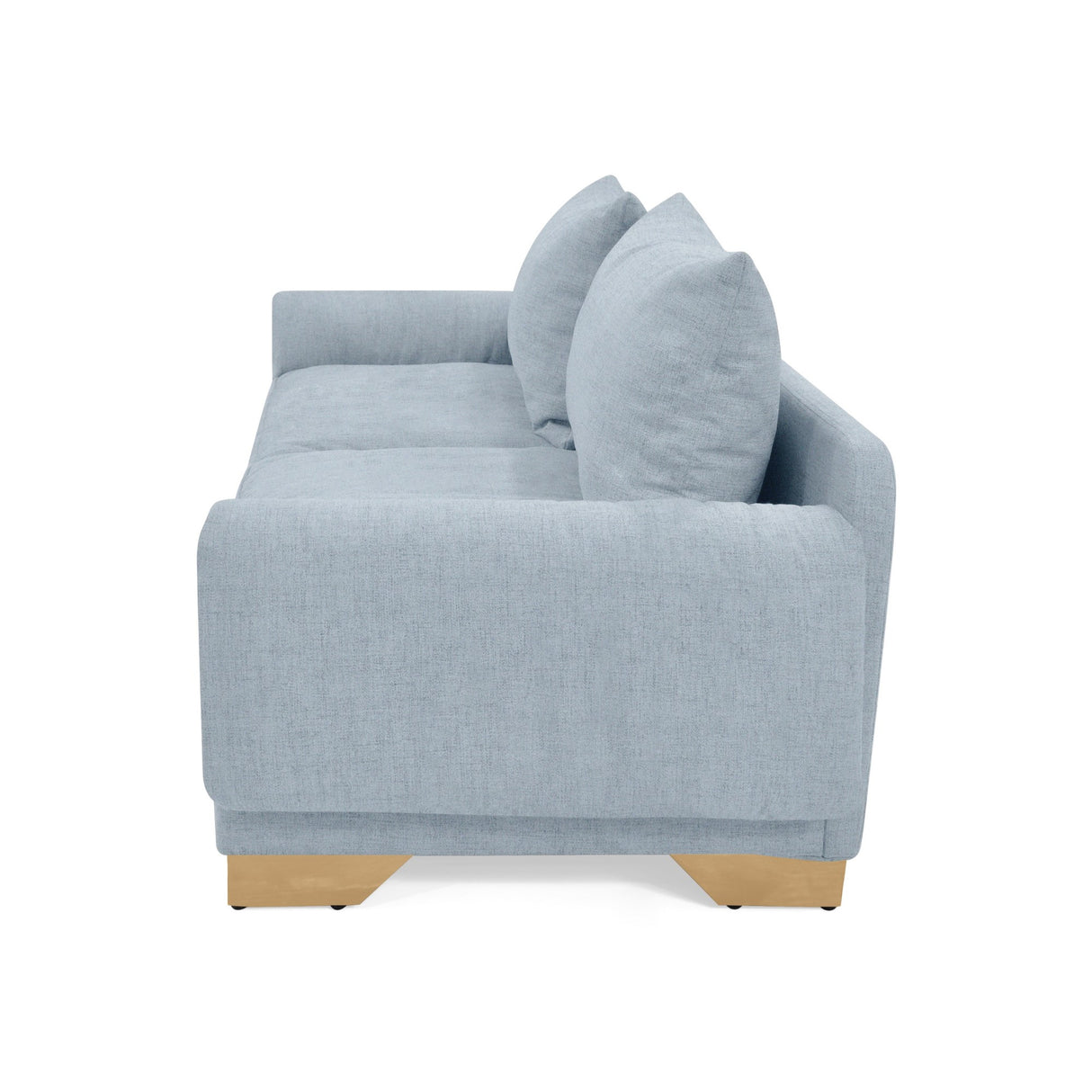 Sofá Daytona Plata Eureka y Matiz Natural 218x80cm de Tres Puestos sin Apoya Brazos