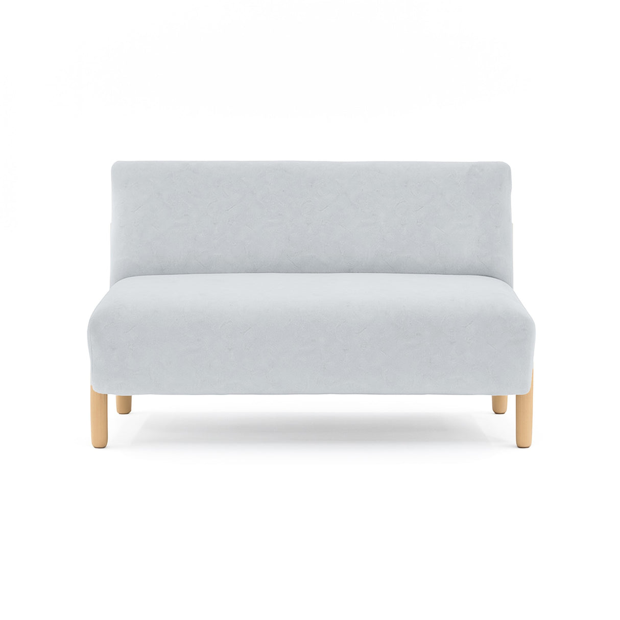 Sofá Dubi Plata Sky y Matiz Natural 123x73cm de Dos Puestos sin Apoya Brazos