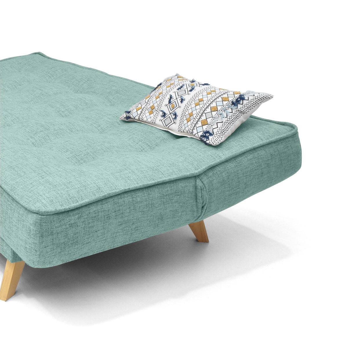 Sofá Cama Gales Aqua Dicosta y Matiz Natural 180x84cm de Tres Puestos Reclinable sin Apoya Brazos