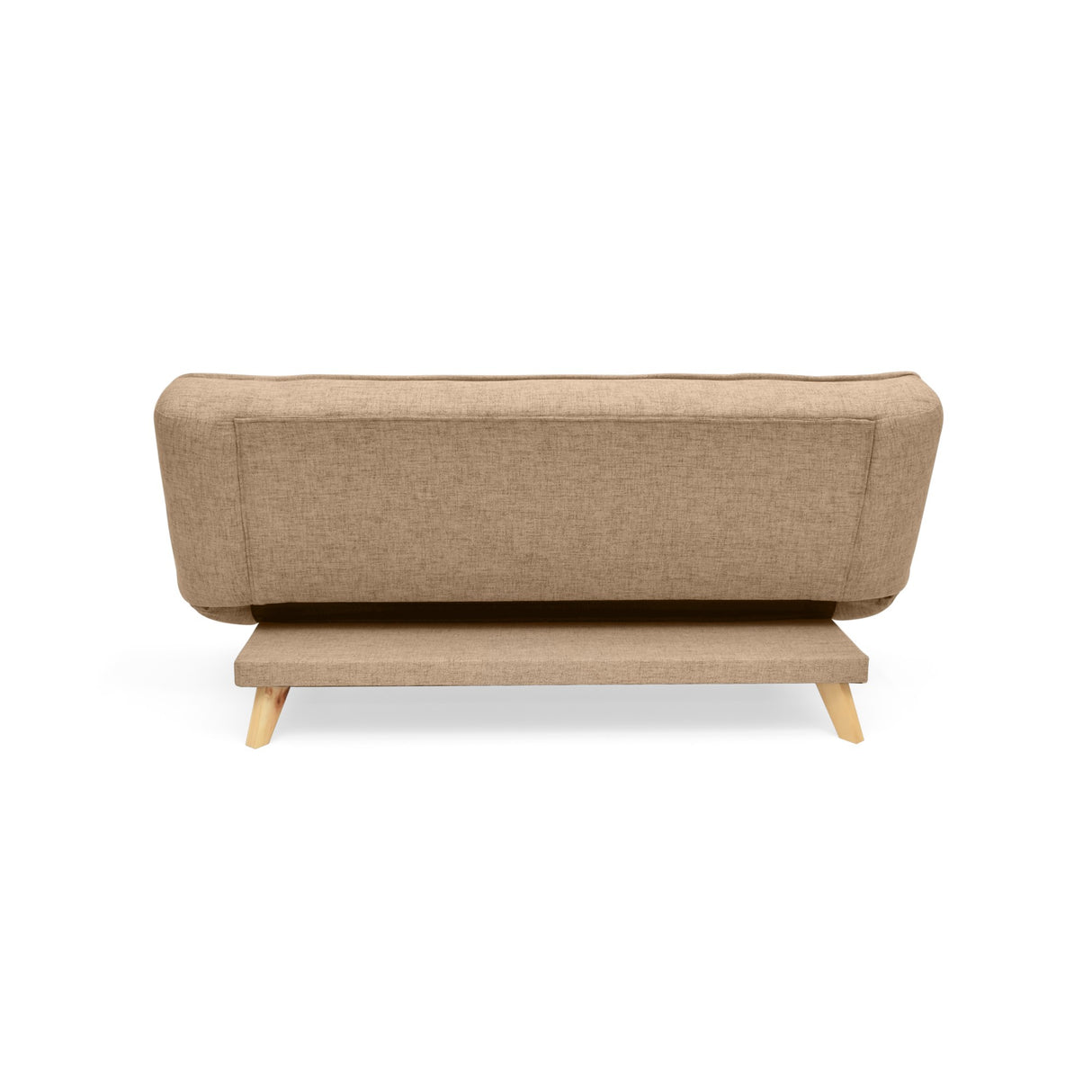 Sofá Cama Gales Beige Dicosta y Matiz Natural 180x84cm de Tres Puestos Reclinable sin Apoya Brazos