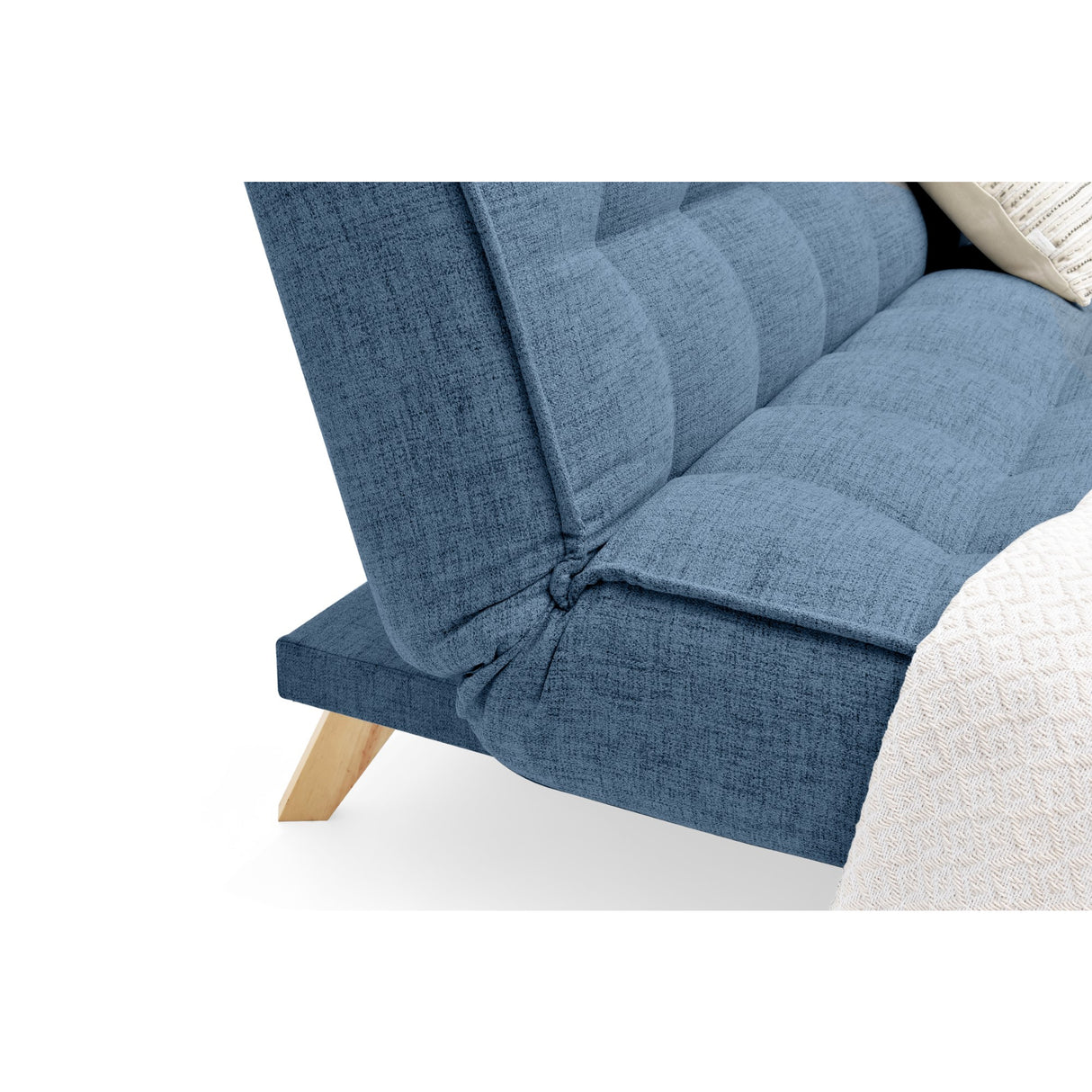 Sofá Cama Gales Índigo Dicosta y Matiz Natural 180x84cm de Tres Puestos Reclinable sin Apoya Brazos