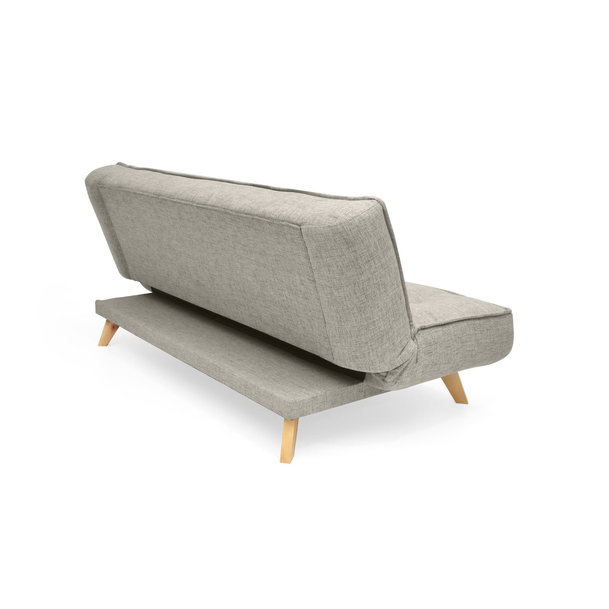 Sofá Cama Gales Taupe Dicosta y Matiz Natural 180x84cm de Tres Puestos Reclinable sin Apoya Brazos