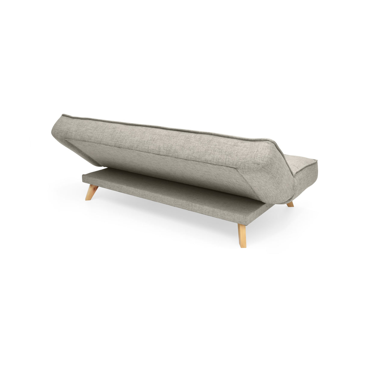 Sofá Cama Gales Taupe Dicosta y Matiz Natural 180x84cm de Tres Puestos Reclinable sin Apoya Brazos
