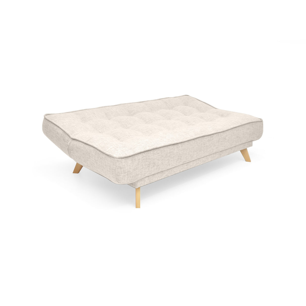 Sofá Cama Gales Trigo Dicosta y Matiz Natural 180x84cm de Tres Puestos Reclinable sin Apoya Brazos