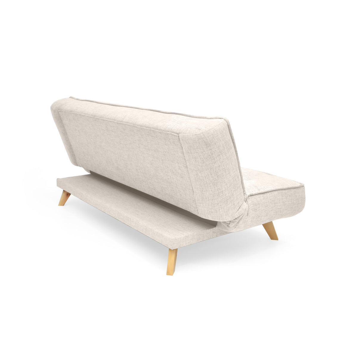 Sofá Cama Gales Trigo Dicosta y Matiz Natural 180x84cm de Tres Puestos Reclinable sin Apoya Brazos