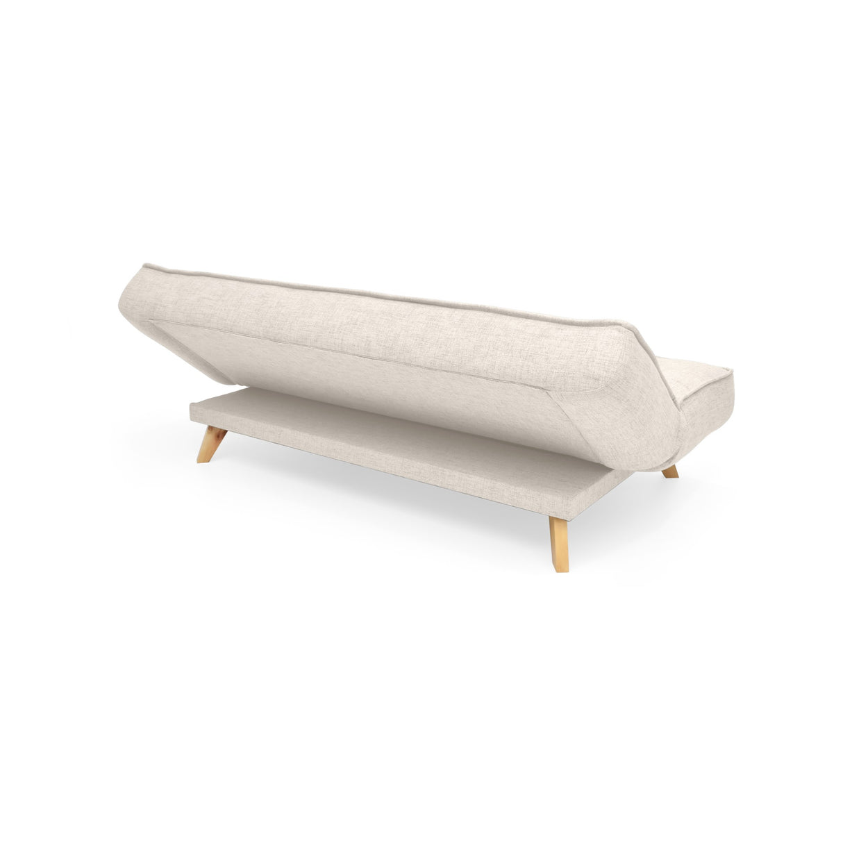 Sofá Cama Gales Trigo Dicosta y Matiz Natural 180x84cm de Tres Puestos Reclinable sin Apoya Brazos
