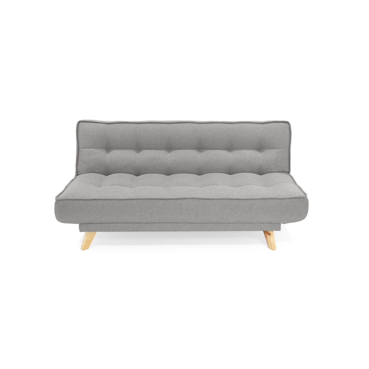 Sofá Cama Gales Plata Duster y Matiz Natural 180x84cm de Tres Puestos Reclinable sin Apoya Brazos