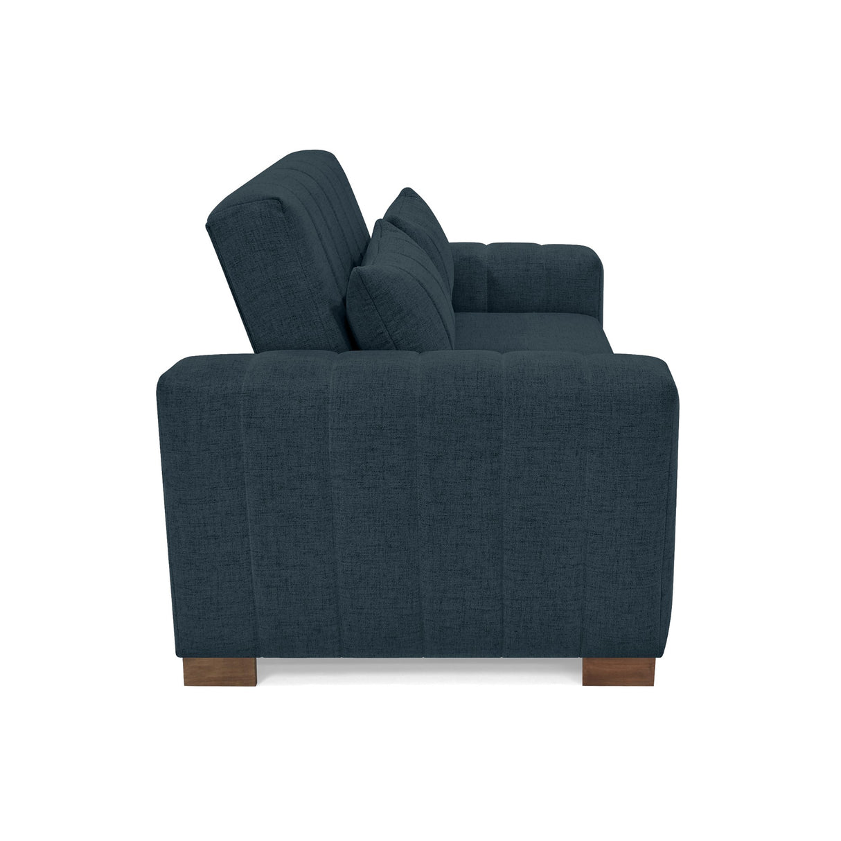 Sofá Cama Hannover Plomo Eureka y Matiz Caramelo 160x85cm de Dos Puestos Reclinable sin Apoya Brazos