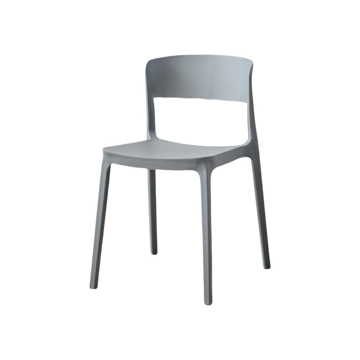 Silla para Exteriores Monaco Gris Oscuro 47x74cm con Espaldar y sin Apoya Brazos
