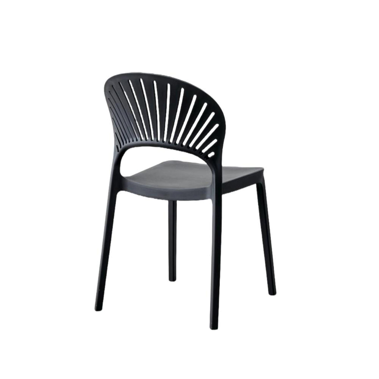 Silla para Exteriores Paraiso Negro 48x82cm con Espaldar y sin Apoya Brazos