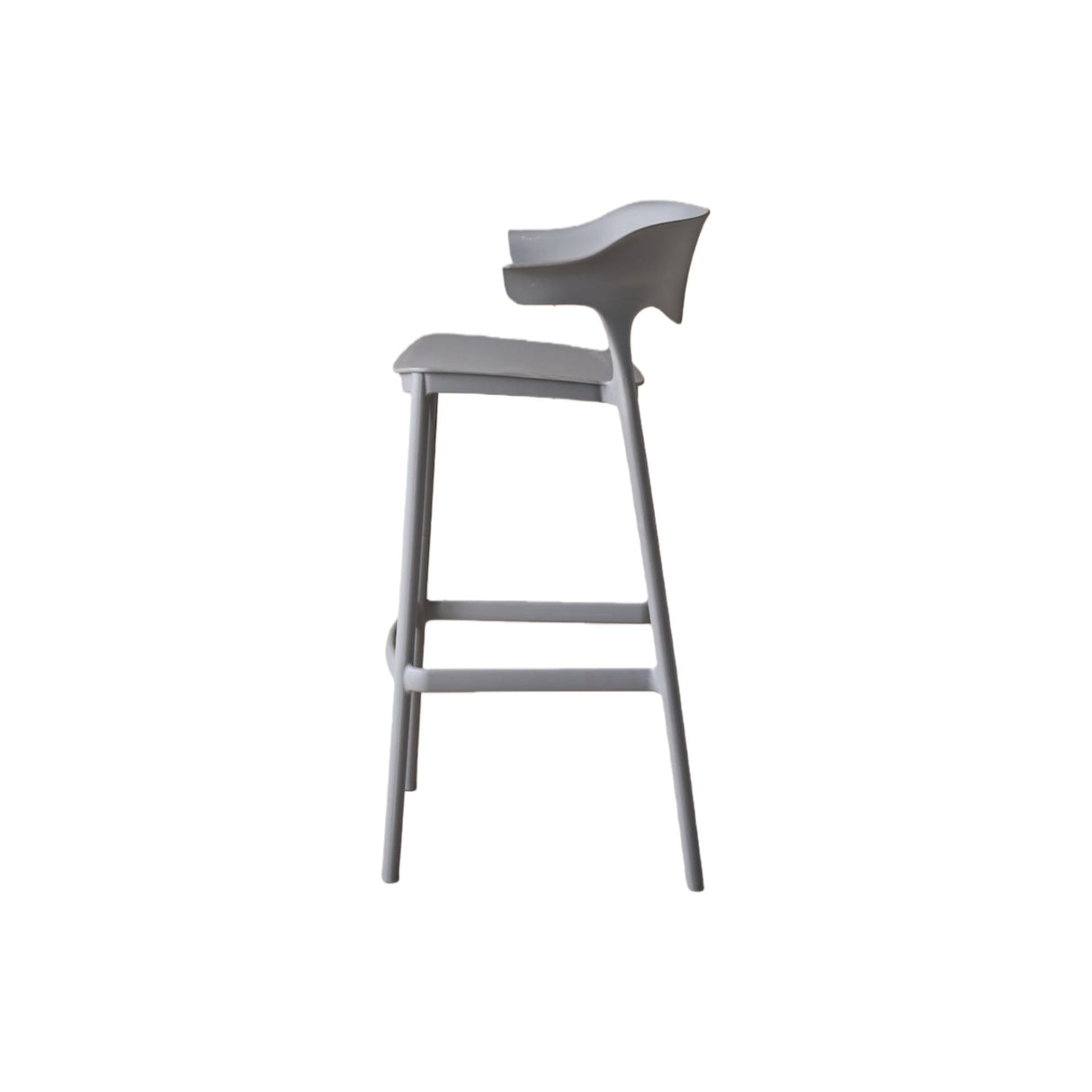 Silla Bar para Exteriores Elena Gris Oscuro 49x99cm con Espaldar y sin Apoya Brazos