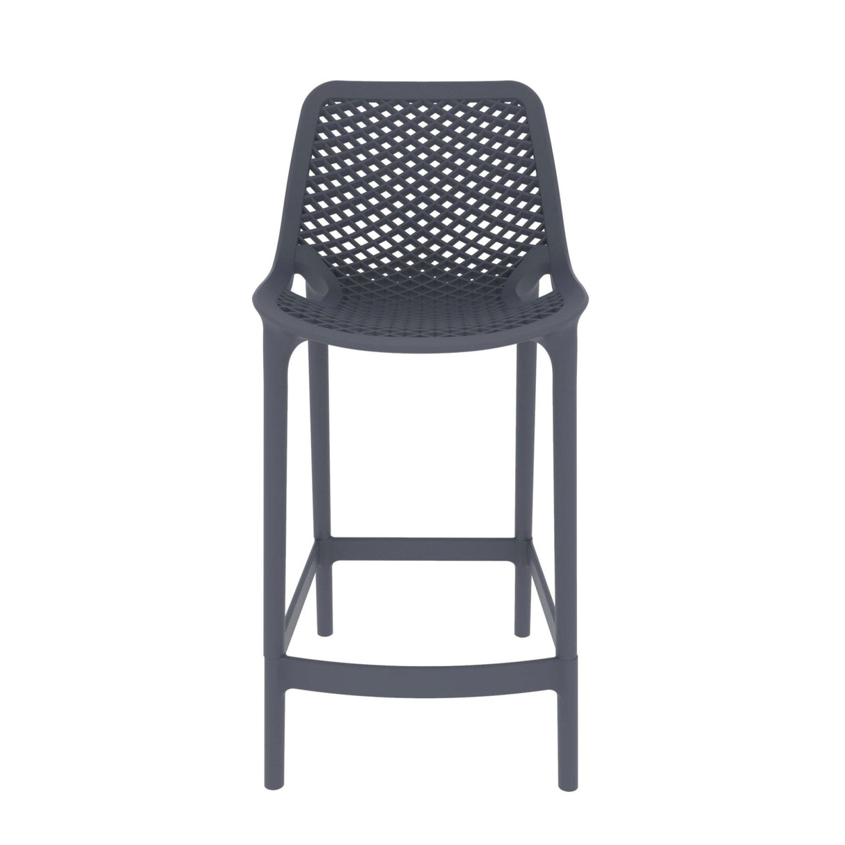 Silla Bar para Exteriores Miame Gris Oscuro 44x95.5cm con Espaldar y sin Apoya Brazos