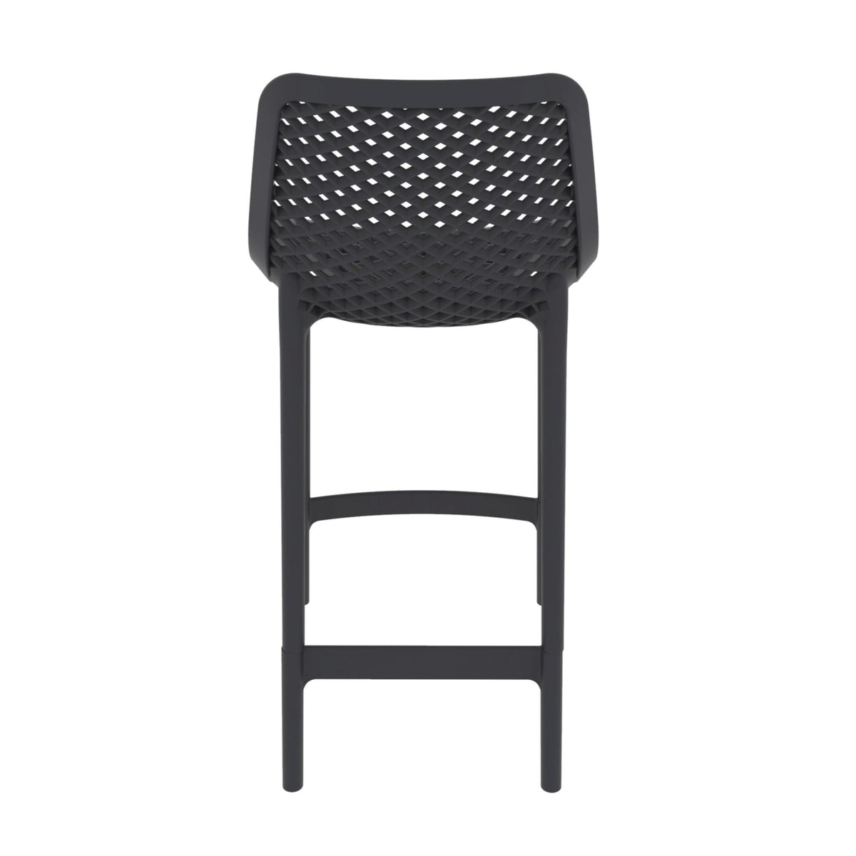 Silla Bar para Exteriores Miame Negro 44x95.5cm con Espaldar y sin Apoya Brazos