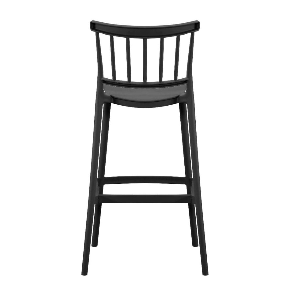 Silla Bar para Exteriores Oxford Negro 37x104cm con Espaldar y sin Apoya Brazos
