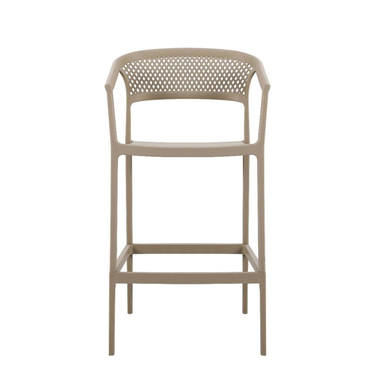 Silla Bar para Exteriores Salvador Taupe 57x105cm con Espaldar y con Apoya Brazos