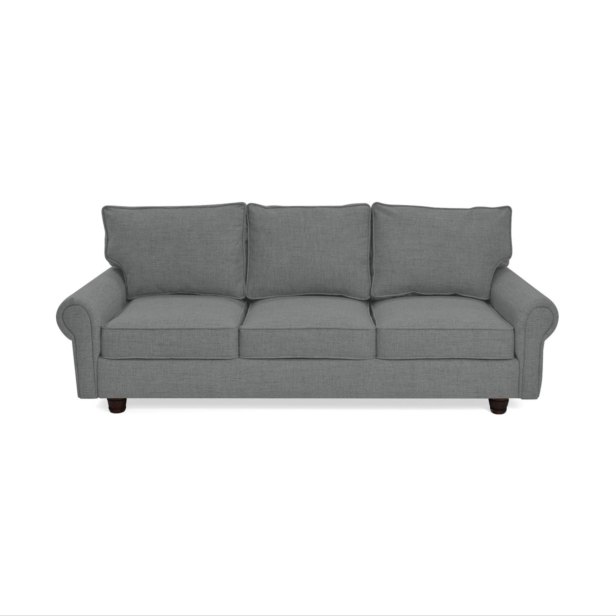 Sofá Lancaster Gris Dicosta y Matiz Natural 217x80cm de Tres Puestos sin Apoya Brazos