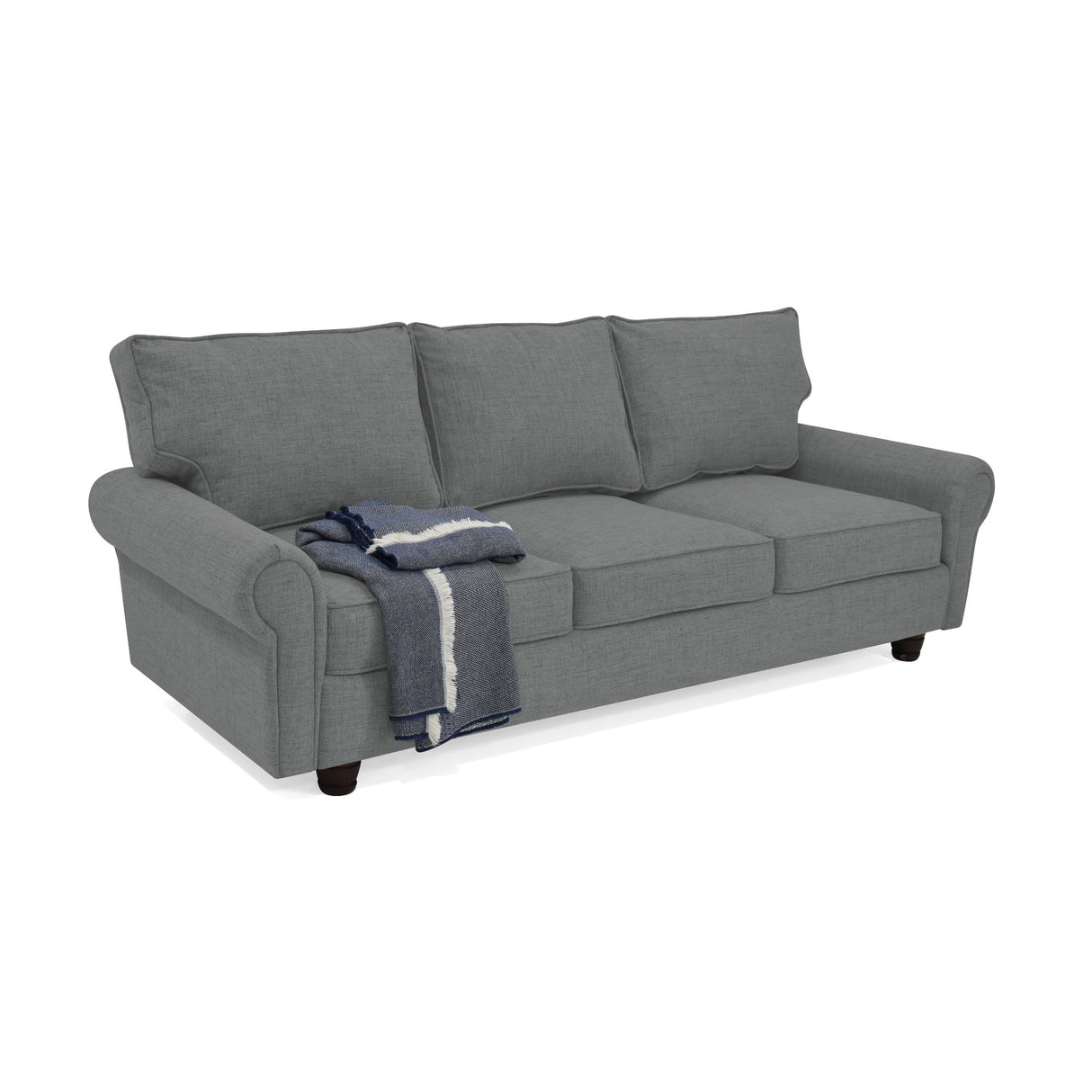 Sofá Lancaster Gris Dicosta y Matiz Natural 217x80cm de Tres Puestos sin Apoya Brazos
