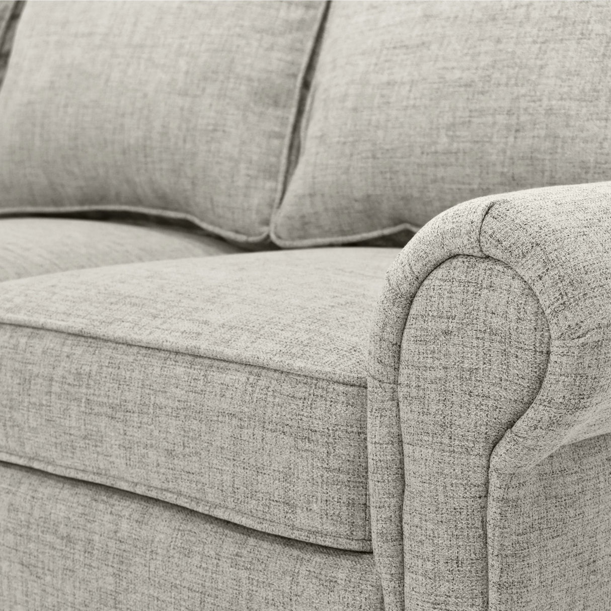 Sofá Lancaster Taupe Dicosta y Matiz Natural 217x80cm de Tres Puestos sin Apoya Brazos