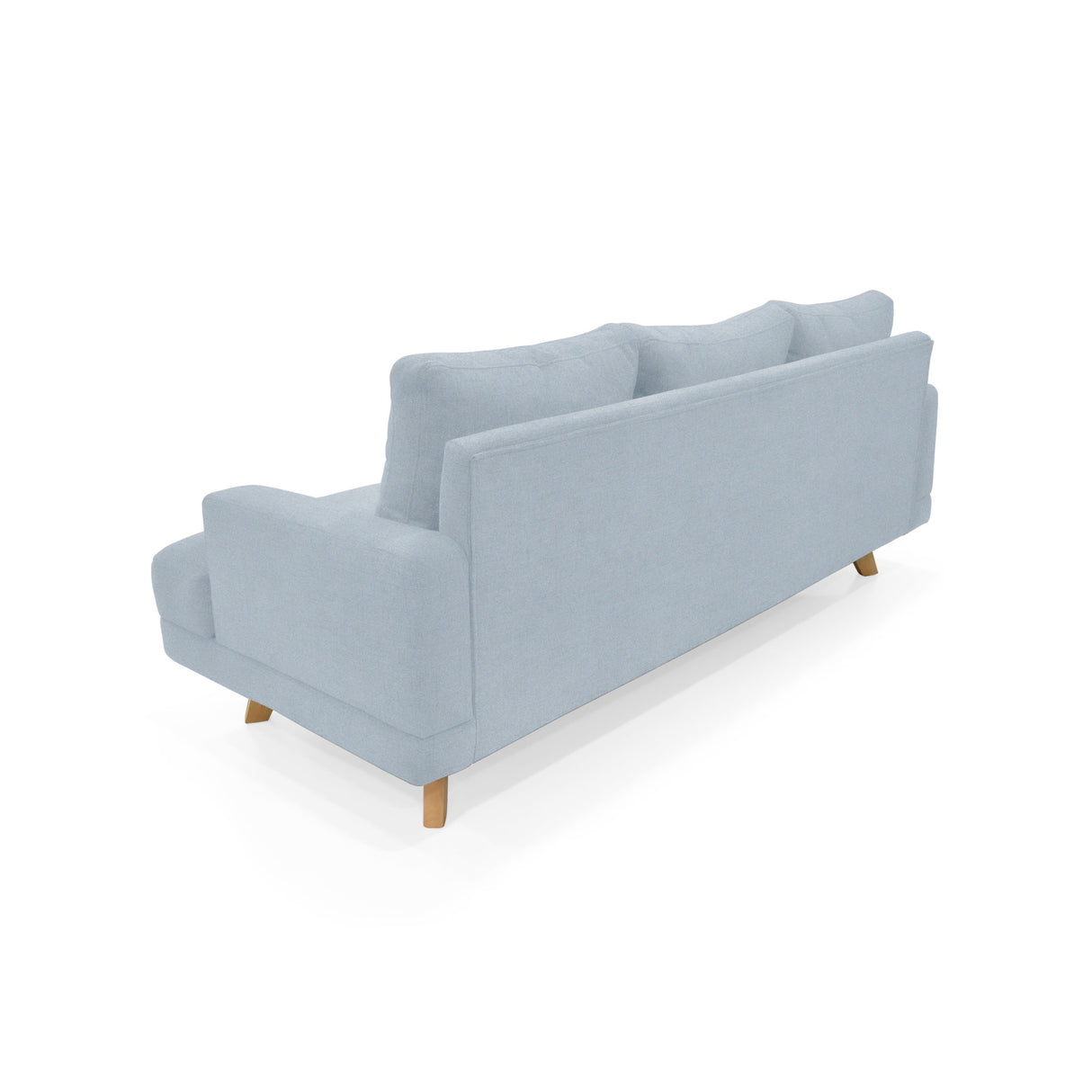 Sofá Lisboa Plata Eureka y Matiz Natural 192x85cm de Tres Puestos con Apoya Brazos