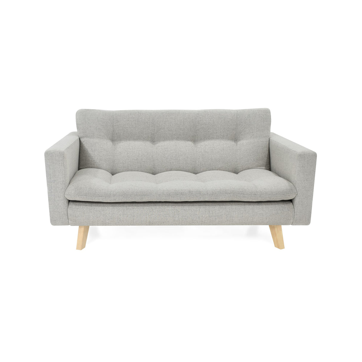 Sofá Manila Taupe Dicosta y Matiz Natural 153x80cm de Dos Puestos sin Apoya Brazos