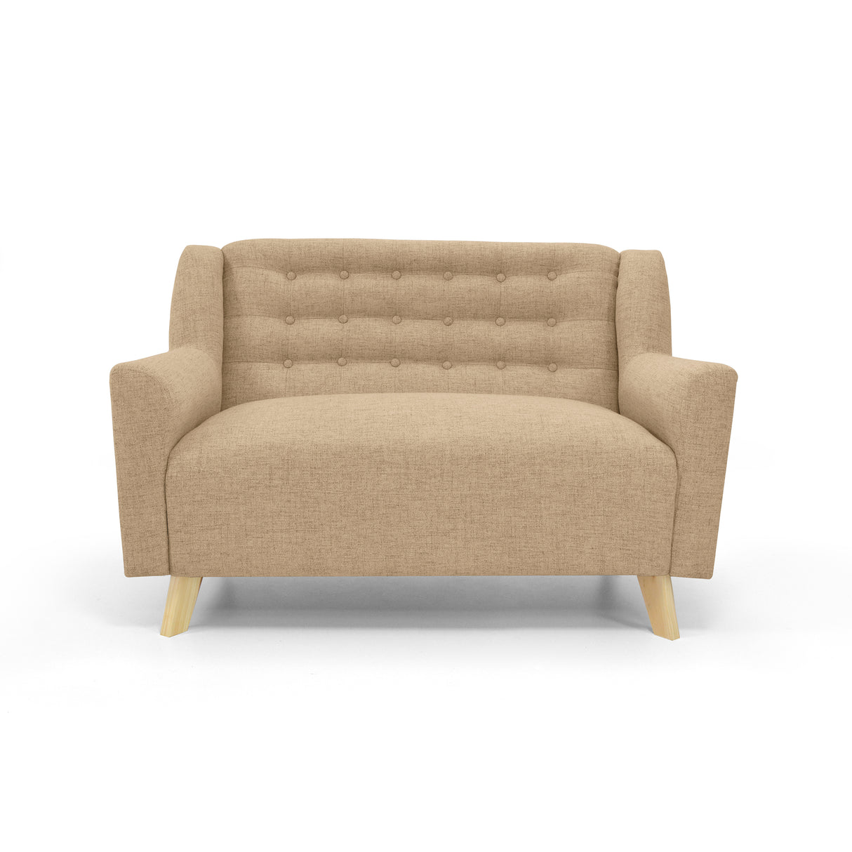 Sofá Marruecos Beige Dicosta y Matiz Natural 140x92cm de Dos Puestos con Apoya Brazos