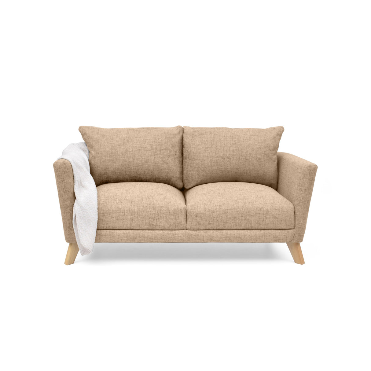 Sofá Montecarlo Beige Dicosta y Matiz Natural 170x90cm de Tres Puestos con Apoya Brazos