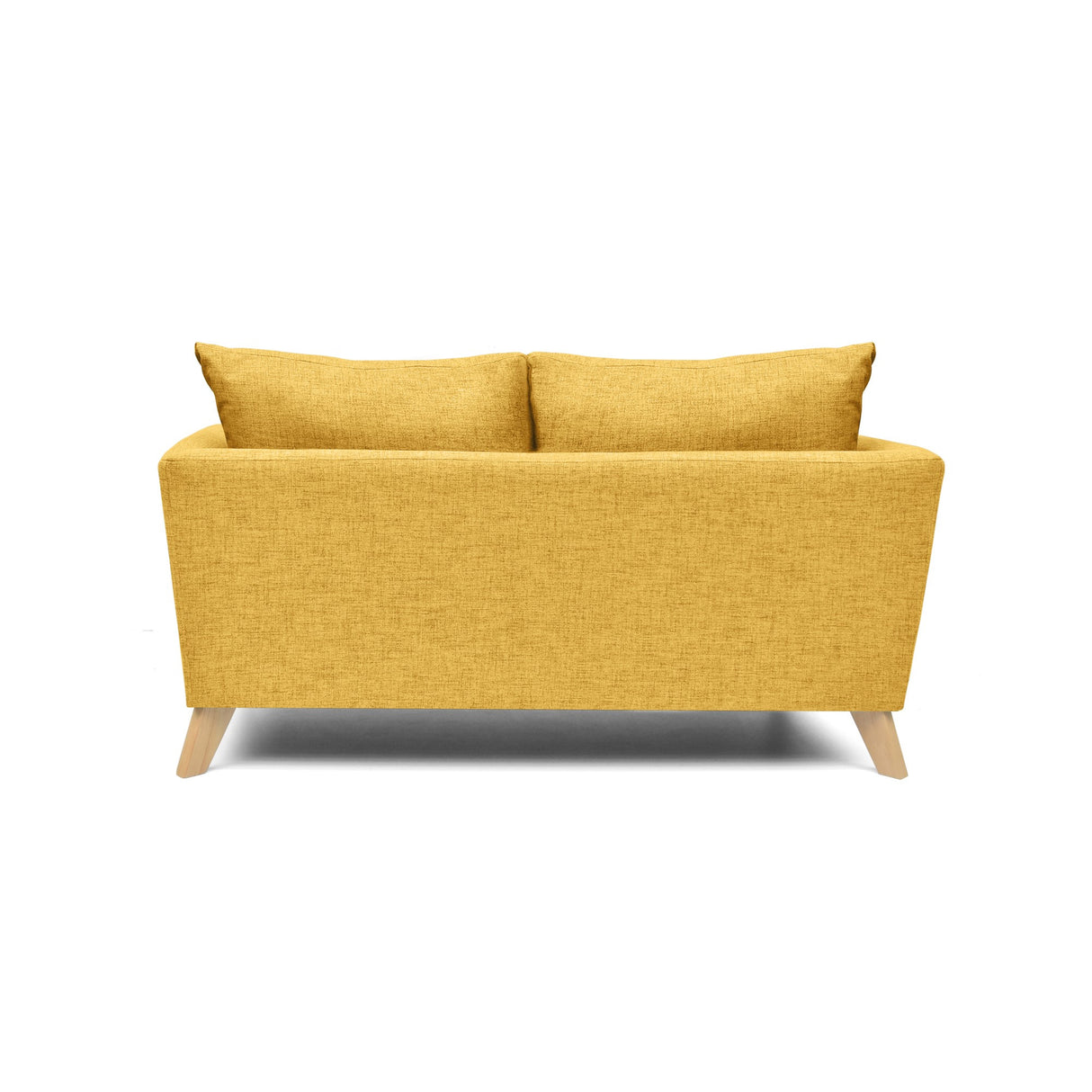 Sofá Montecarlo Mostaza Dicosta y Matiz Natural 170x90cm de Tres Puestos con Apoya Brazos